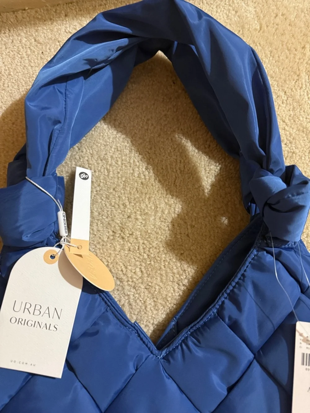 NWT Urban Originals Blue Knotted On the Go Woven Tote Bag from Anthropologie